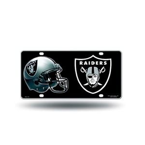 Las Vegas Raiders Metal License Plate Tag , 6 x 11.5-inches